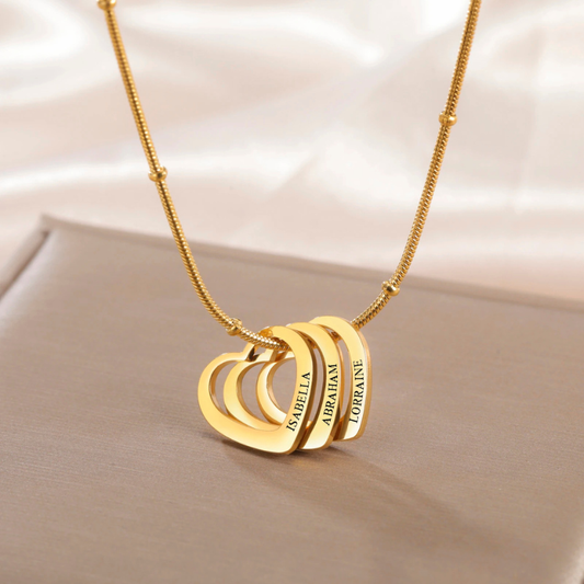Eternal Heart Harmony™ Necklace – Personalized Engraved Heart Pendant