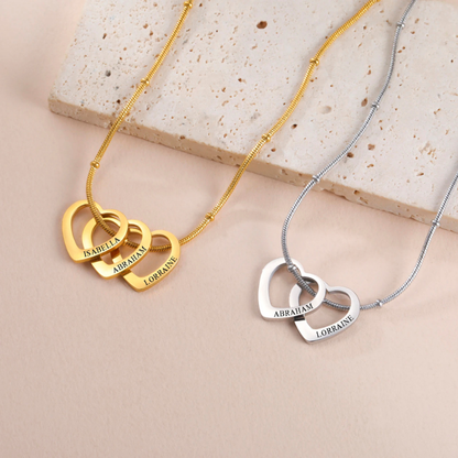 Eternal Heart Harmony™ Necklace – Personalized Engraved Heart Pendant