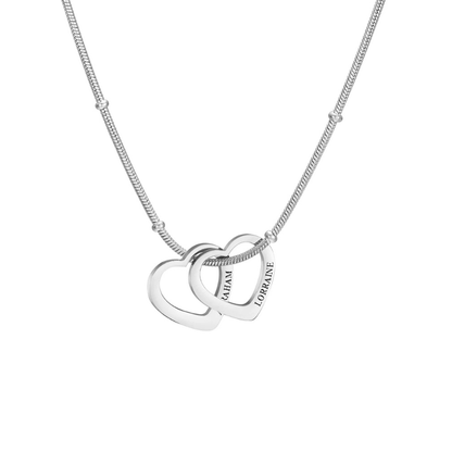 Eternal Heart Harmony™ Necklace – Personalized Engraved Heart Pendant