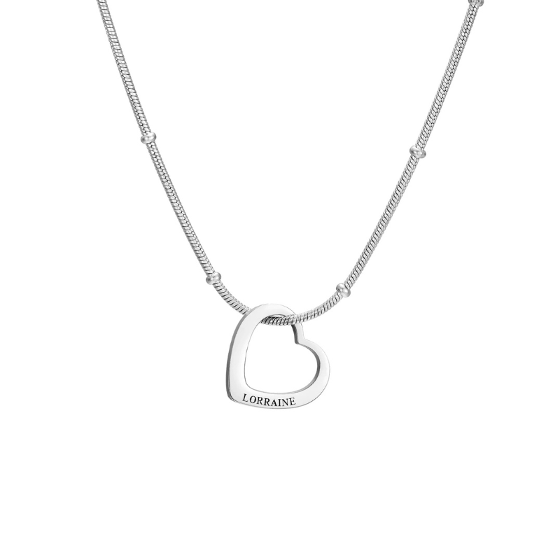 Eternal Heart Harmony™ Necklace – Personalized Engraved Heart Pendant