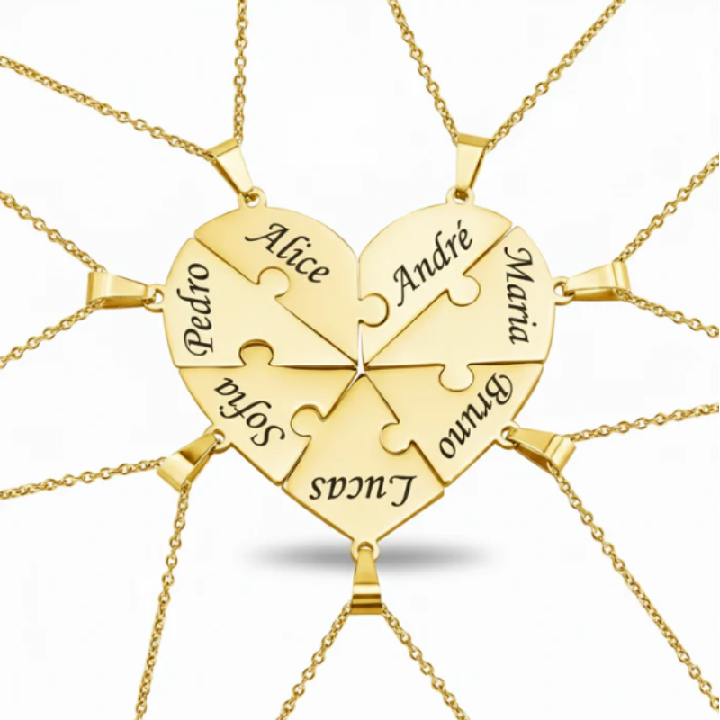 HeartBond Puzzle Necklace™ – A Personalised Heart Necklace Christmas Gift