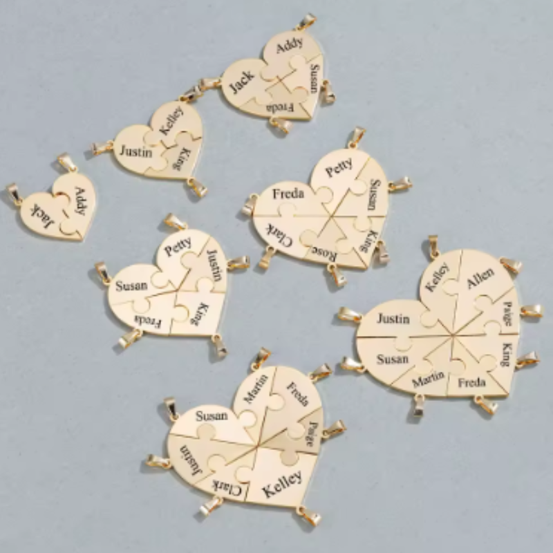 HeartBond Puzzle Necklace™ – A Personalised Heart Necklace Christmas Gift