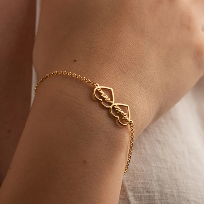 Infinite Duo Hearts™ Personalised Bracelet
